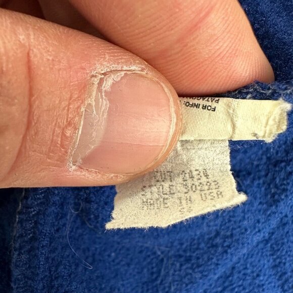 Patagonia El Capilene Vintage Blue Fleece Jacket Men’s Size XL Made in USA - Picture 4 of 13